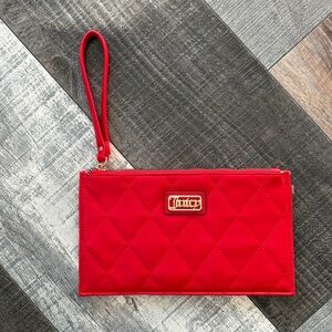 Juicy Couture Red Quilted Wristlet Zip Wallet